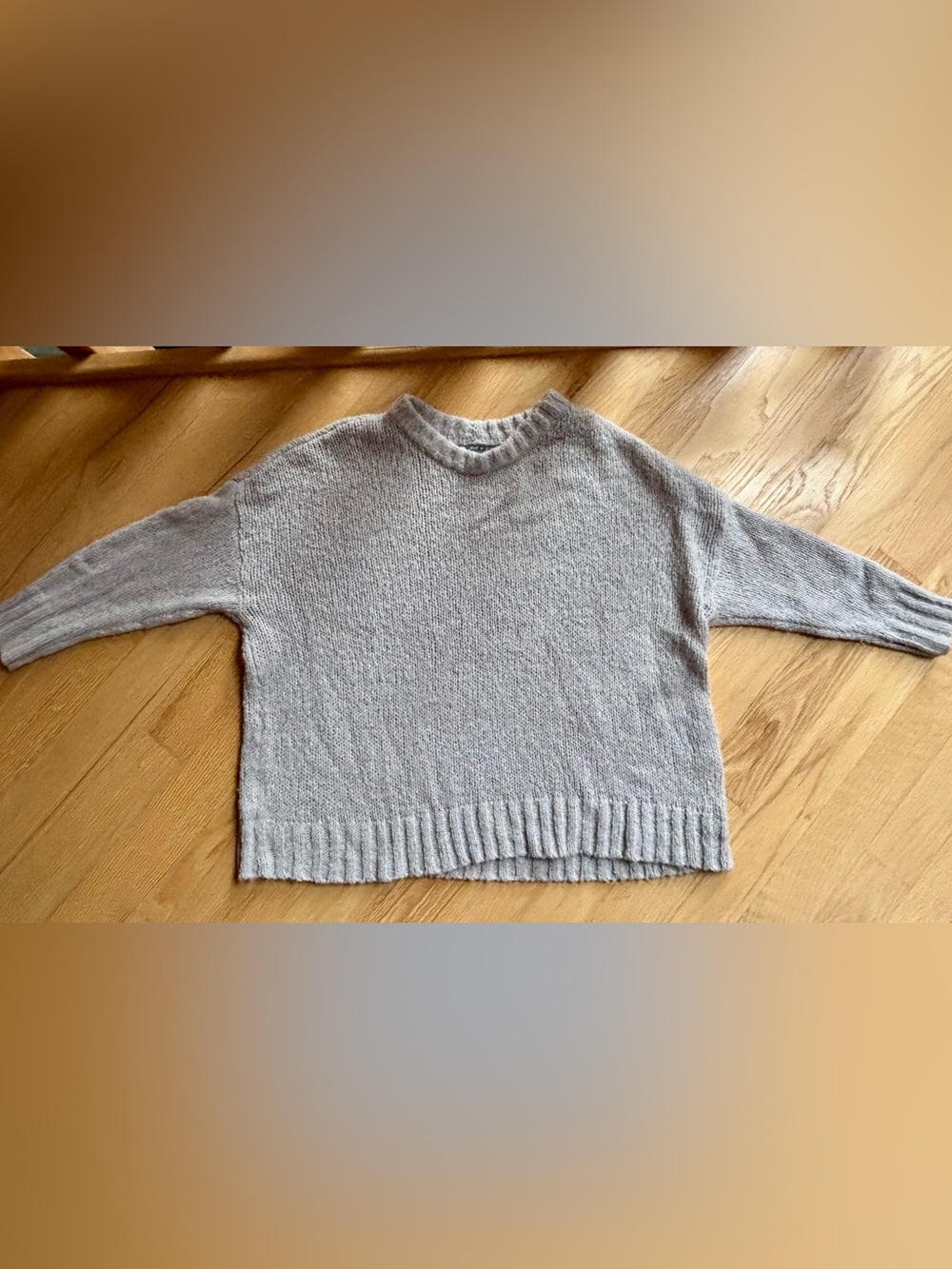 Aerie Cozy Light Gray Women's Oversize Crewneck Sweater